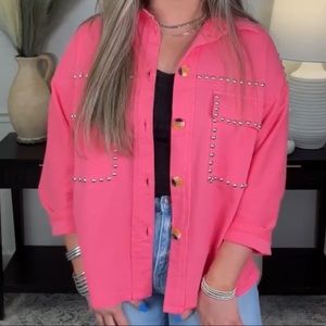 Hot pink shacket